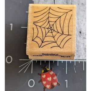 Stampabilities Spider Web B1070 2002 Rubber Stamp Wood #E37